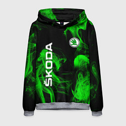 Толстовка-худи мужская Skoda: Green Smoke, цвет: 3D-меланж