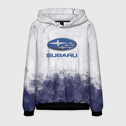 Толстовка-худи мужская Subaru Трещина, цвет: 3D-черный