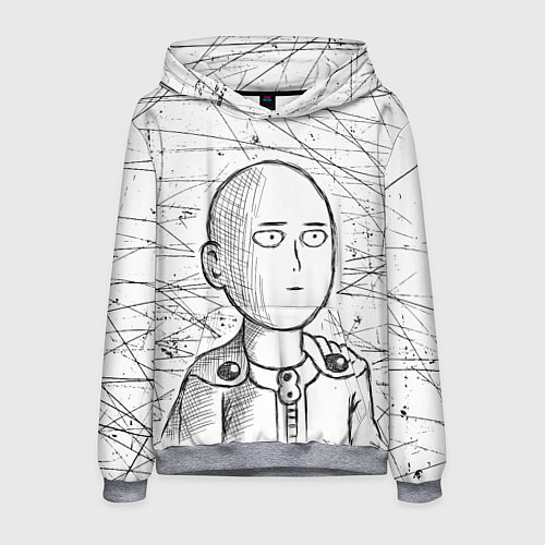 Мужская толстовка Ванпанчмен Сайтама - Saitama / 3D-Меланж – фото 1