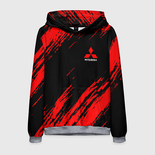 Мужская толстовка Mitsubishi Texture Red / 3D-Меланж – фото 1