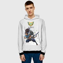 Толстовка-худи мужская Yasuo Meme, цвет: 3D-черный — фото 2