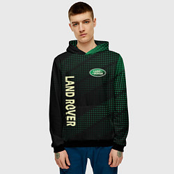 Толстовка-худи мужская Land Rover , Ленд Ровер, цвет: 3D-черный — фото 2