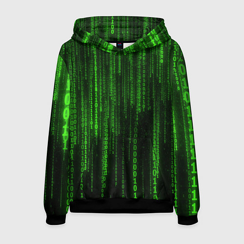 Мужская толстовка Бегущий по коду / 3D-Черный – фото 1