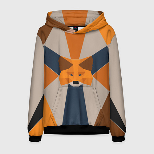 Мужская толстовка Metamask Крипто лиса / 3D-Черный – фото 1