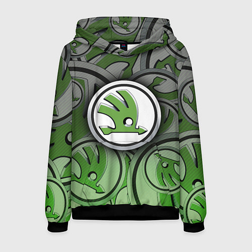 Мужская толстовка Skoda Carbone Pattern / 3D-Черный – фото 1