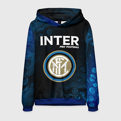 Мужская толстовка INTER Pro Football Разводы / 3D-Синий – фото 1