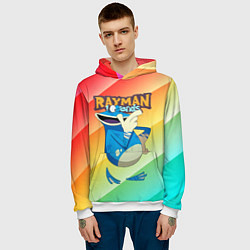 Толстовка-худи мужская Rayman globox радуга, цвет: 3D-белый — фото 2