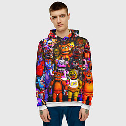 Толстовка-худи мужская Fnaf UCN, цвет: 3D-белый — фото 2