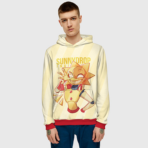 Мужская толстовка Sunnydrop fnaf / 3D-Красный – фото 3