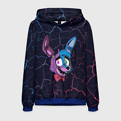 Толстовка-худи мужская ФНАФ - БОННИ Трещины, цвет: 3D-синий