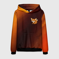 Толстовка-худи мужская ЛИСИЧКА Абстракция, цвет: 3D-черный