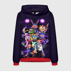 Толстовка-худи мужская Five Nights at Freddys: Security Breach персонажи, цвет: 3D-красный