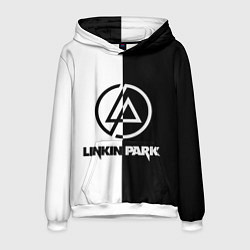 Толстовка-худи мужская Linkin Park ЧБ, цвет: 3D-белый