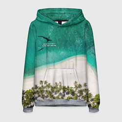 Толстовка-худи мужская He shark will be happy if the whole world is under, цвет: 3D-меланж
