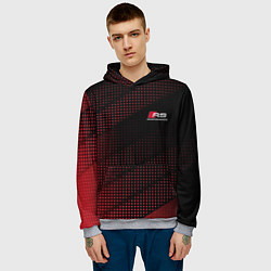 Толстовка-худи мужская AUDI RS RED SPORT, цвет: 3D-меланж — фото 2