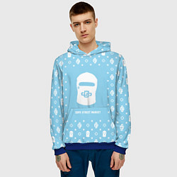 Толстовка-худи мужская Узор Sky Blue Dope Ski Mask Dope Street Market, цвет: 3D-синий — фото 2