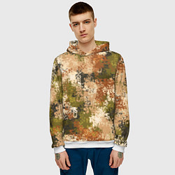 Толстовка-худи мужская Камуфляж Василиск Степь, цвет: 3D-белый — фото 2