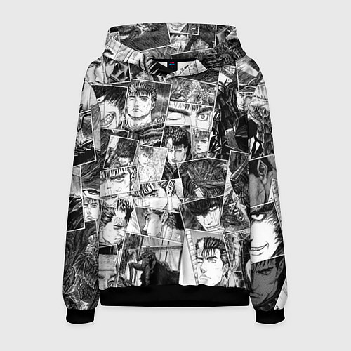 Мужская толстовка Berserk pattern / 3D-Черный – фото 1