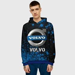 Толстовка-худи мужская ВОЛЬВО Volvo Арт, цвет: 3D-синий — фото 2