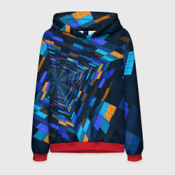 Толстовка-худи мужская Geometric pattern Fashion Vanguard, цвет: 3D-красный