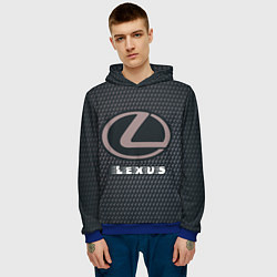 Толстовка-худи мужская LEXUS Lexus - Карбон, цвет: 3D-синий — фото 2