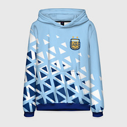 Толстовка-худи мужская Сборная Аргентины футбол, цвет: 3D-синий