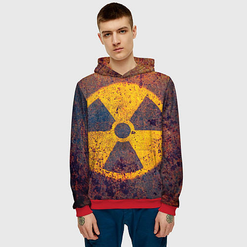 Мужская толстовка Радиактивно! / 3D-Красный – фото 3