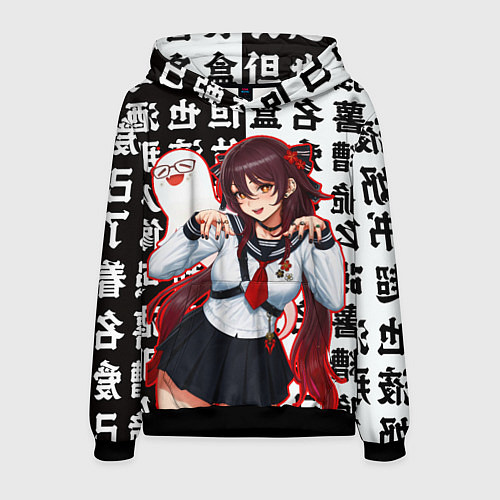 Мужская толстовка Ху Тао модная Genshin Impact Геншин / 3D-Черный – фото 1