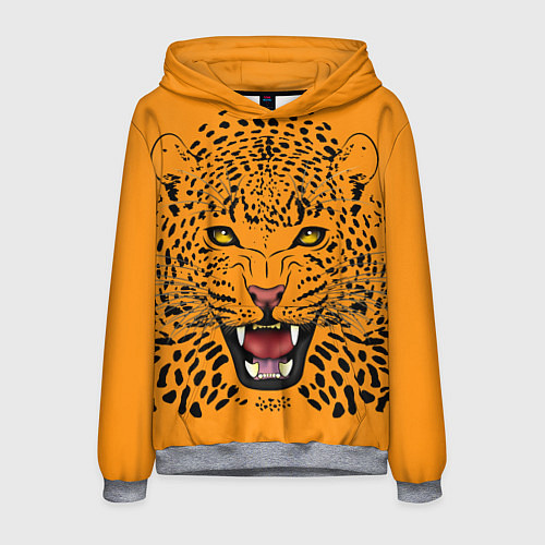 Мужская толстовка Leopard Леопард / 3D-Меланж – фото 1