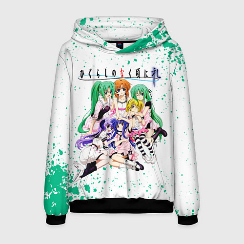 Мужская толстовка Когда плачут цикады: Карма, персонажи / 3D-Черный – фото 1