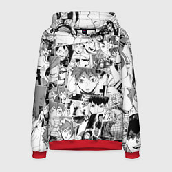 Толстовка-худи мужская Волейбол!! pattern, цвет: 3D-красный