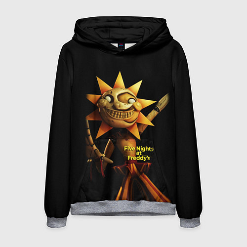 Мужская толстовка Five Nights at Freddys: Security Breach - Солнце D / 3D-Меланж – фото 1