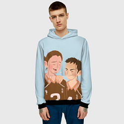 Толстовка-худи мужская Асахи и Даичи, цвет: 3D-черный — фото 2