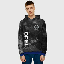 Толстовка-худи мужская OPEL ОПЕЛЬ СЕРЫЙ ФОН, цвет: 3D-синий — фото 2