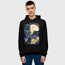 Толстовка-худи мужская Ночные Хищники, цвет: 3D-черный — фото 2