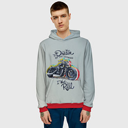 Толстовка-худи мужская Moto Dream, цвет: 3D-красный — фото 2