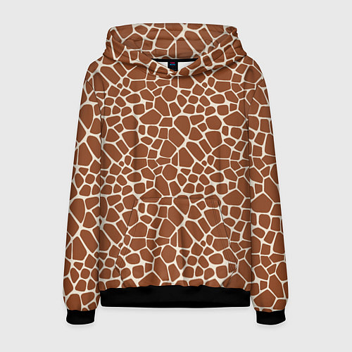 Мужская толстовка Шкура Жирафа - Giraffe / 3D-Черный – фото 1