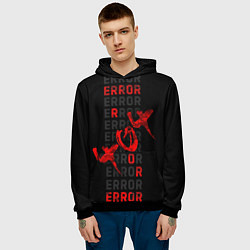 Толстовка-худи мужская ERROR ОШИБКА 404, цвет: 3D-черный — фото 2