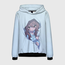 Толстовка-худи мужская Тайга в пледе Торадора, цвет: 3D-черный