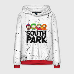 Толстовка-худи мужская Южный парк мультфильм - персонажи South Park, цвет: 3D-красный