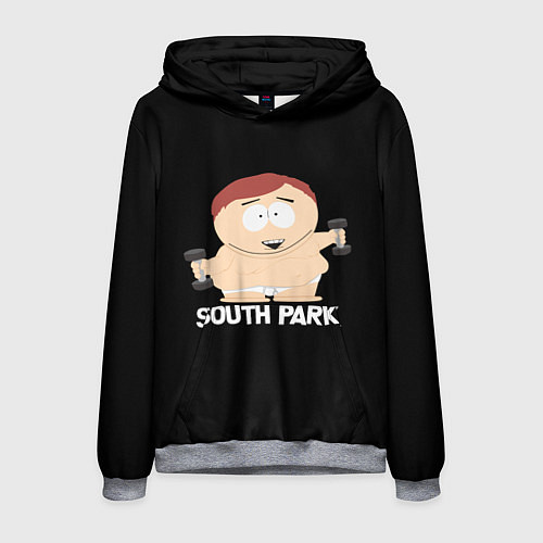 Мужская толстовка Южный парк - Эрик с гантелями / 3D-Меланж – фото 1
