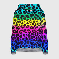 Толстовка-худи мужская Leopard Pattern Neon, цвет: 3D-меланж