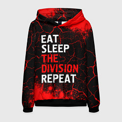 Толстовка-худи мужская Eat Sleep The Division Repeat Краска, цвет: 3D-черный