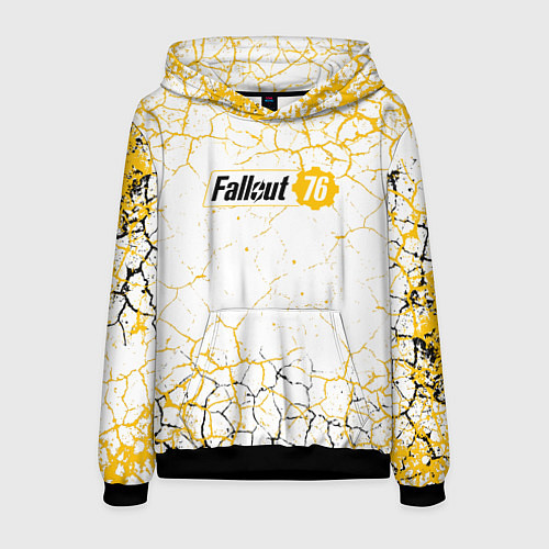 Мужская толстовка Fallout 76 Жёлтая выжженная пустошь / 3D-Черный – фото 1