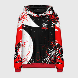 Толстовка-худи мужская Free Fire брызги, цвет: 3D-красный