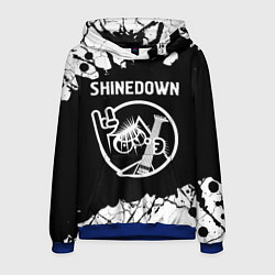 Толстовка-худи мужская Shinedown КОТ Краска, цвет: 3D-синий