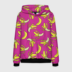 Толстовка-худи мужская Banana pattern Summer Color, цвет: 3D-черный