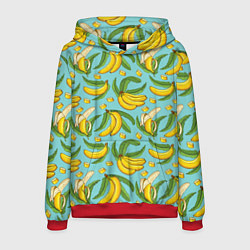 Толстовка-худи мужская Banana pattern Summer Fashion 2022, цвет: 3D-красный