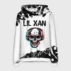 Толстовка-худи мужская Lil Xan ЧЕРЕП Краска, цвет: 3D-белый