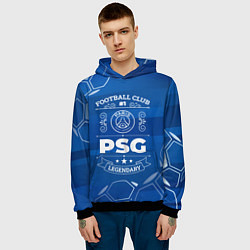 Толстовка-худи мужская PSG FC 1, цвет: 3D-черный — фото 2